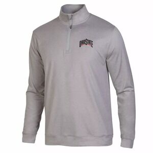 NCAA Ohio State Buckeyes Quarter Zip Pullover Grey New Mens Small